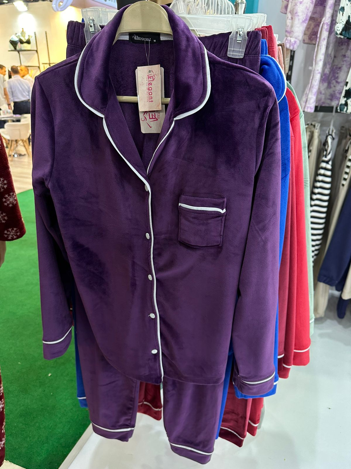 Velvet Pyjama Dark Purple