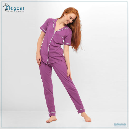 Classic PJ Pants Cotton - Purple