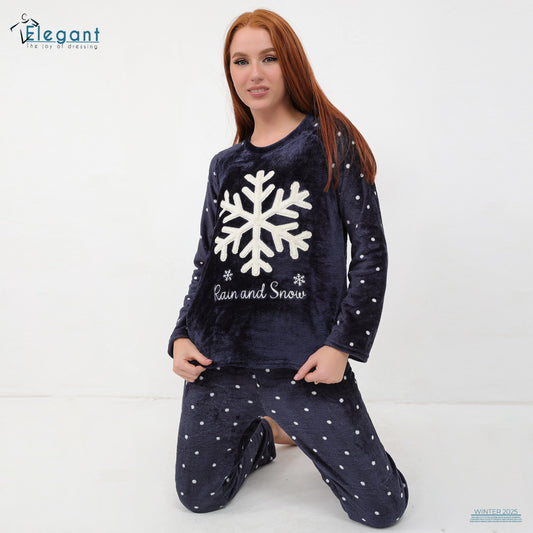 Polar PJ Printed Navy - Rain & Snow