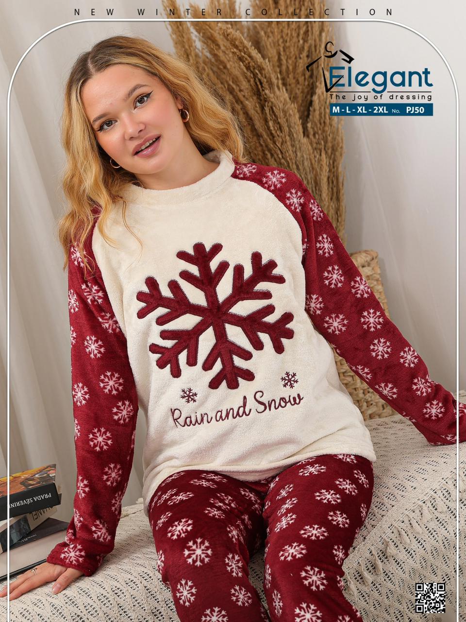 Polar PJ Printed Maroon - Rain & Snow