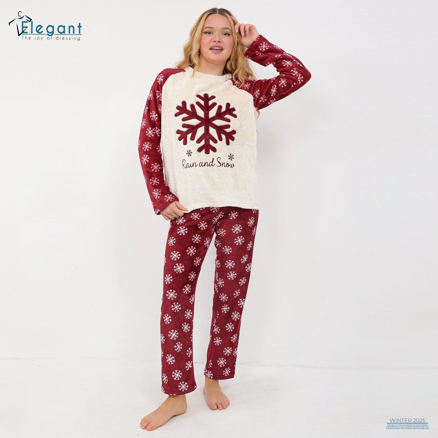 Polar PJ Printed Maroon - Rain & Snow