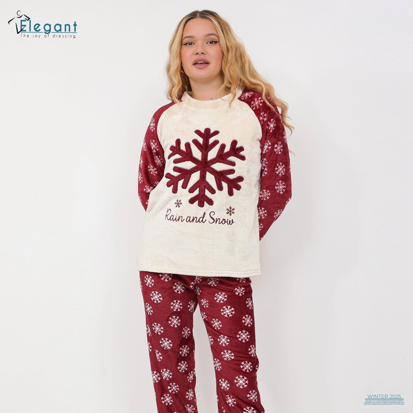 Polar PJ Printed Maroon - Rain & Snow