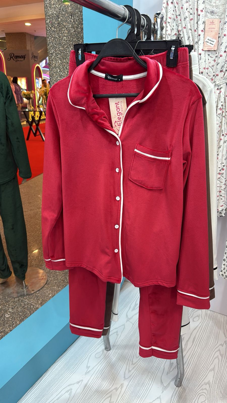 Velvet Classic Pyjama - Red