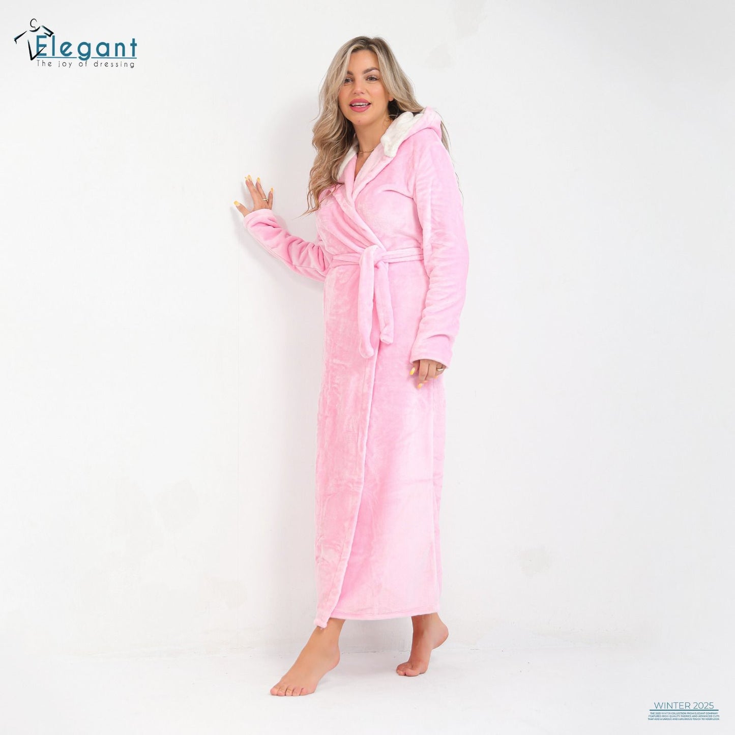 Polar Long Robe Rose