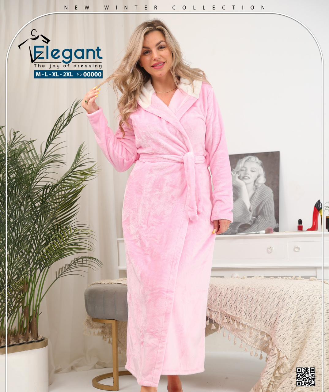 Polar Long Robe Rose