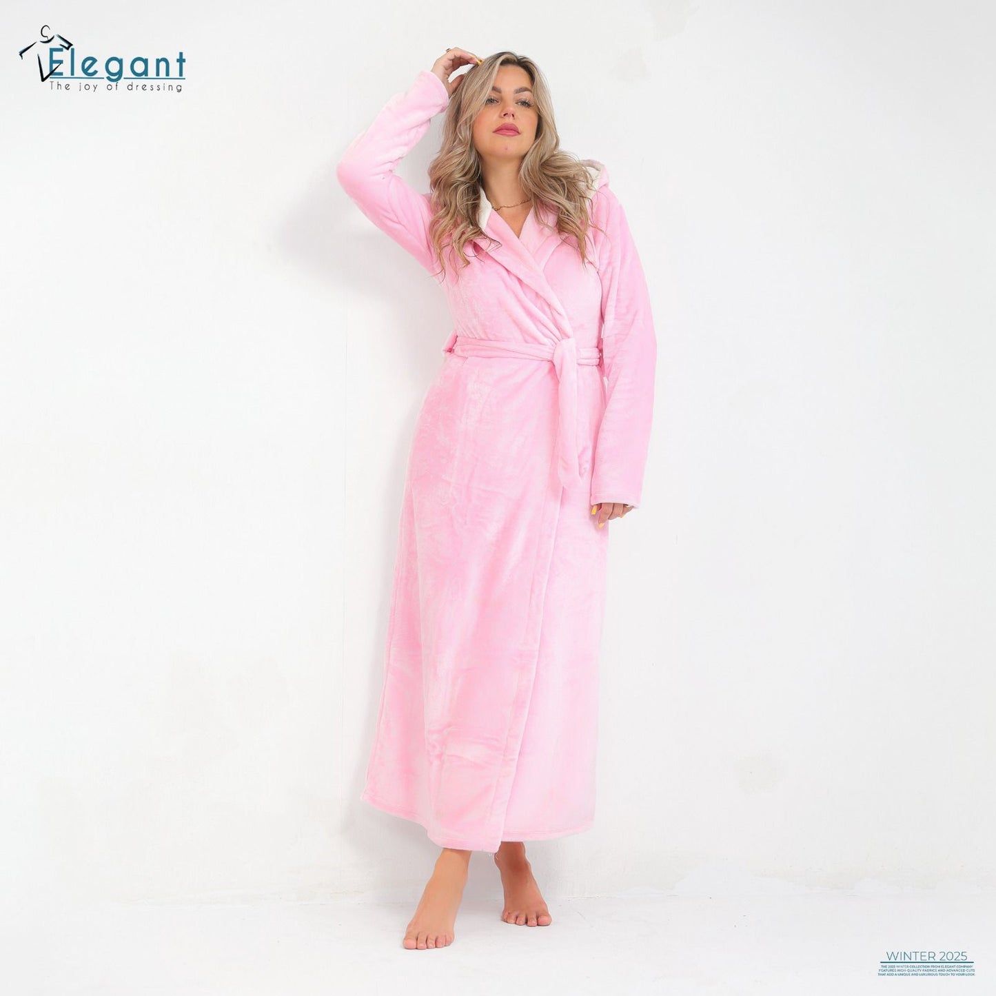 Polar Long Robe Rose