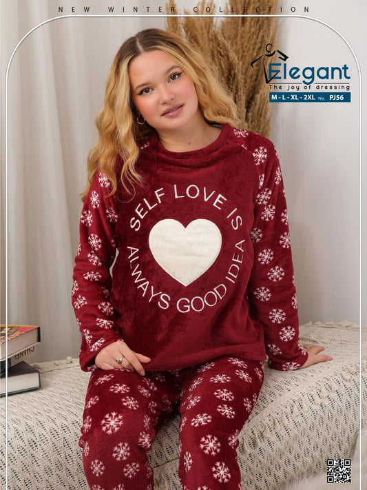 Polar PJ Printed Maroon - Self Love