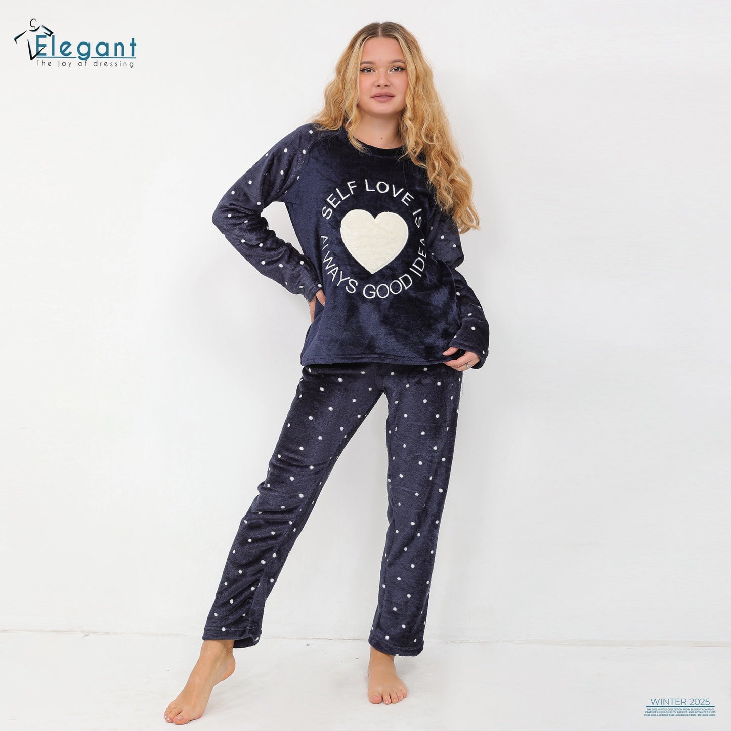 Polar PJ Printed Navy - Self Love