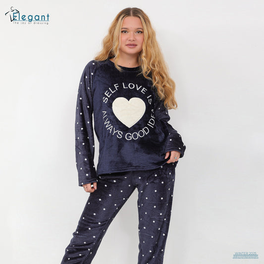 Polar PJ Printed Navy - Self Love