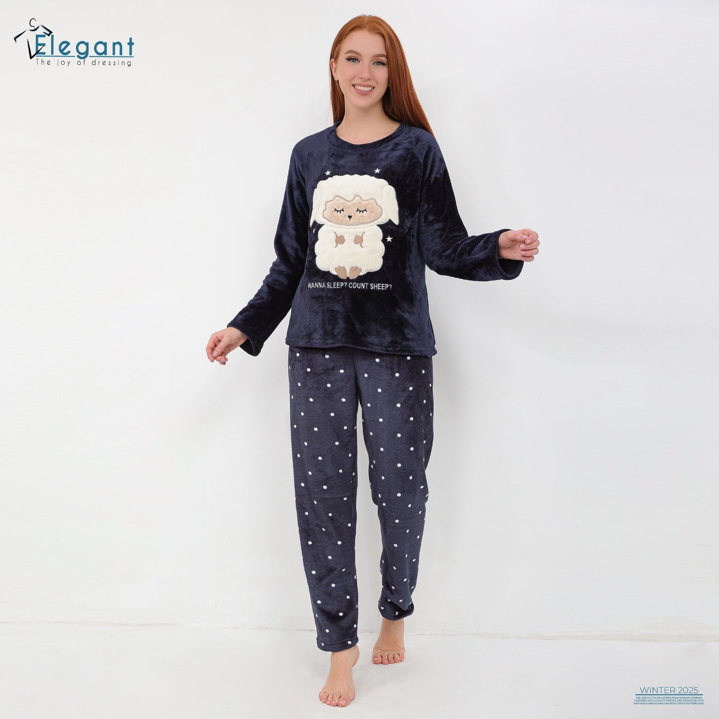 Polar PJ Printed Navy - Sheep