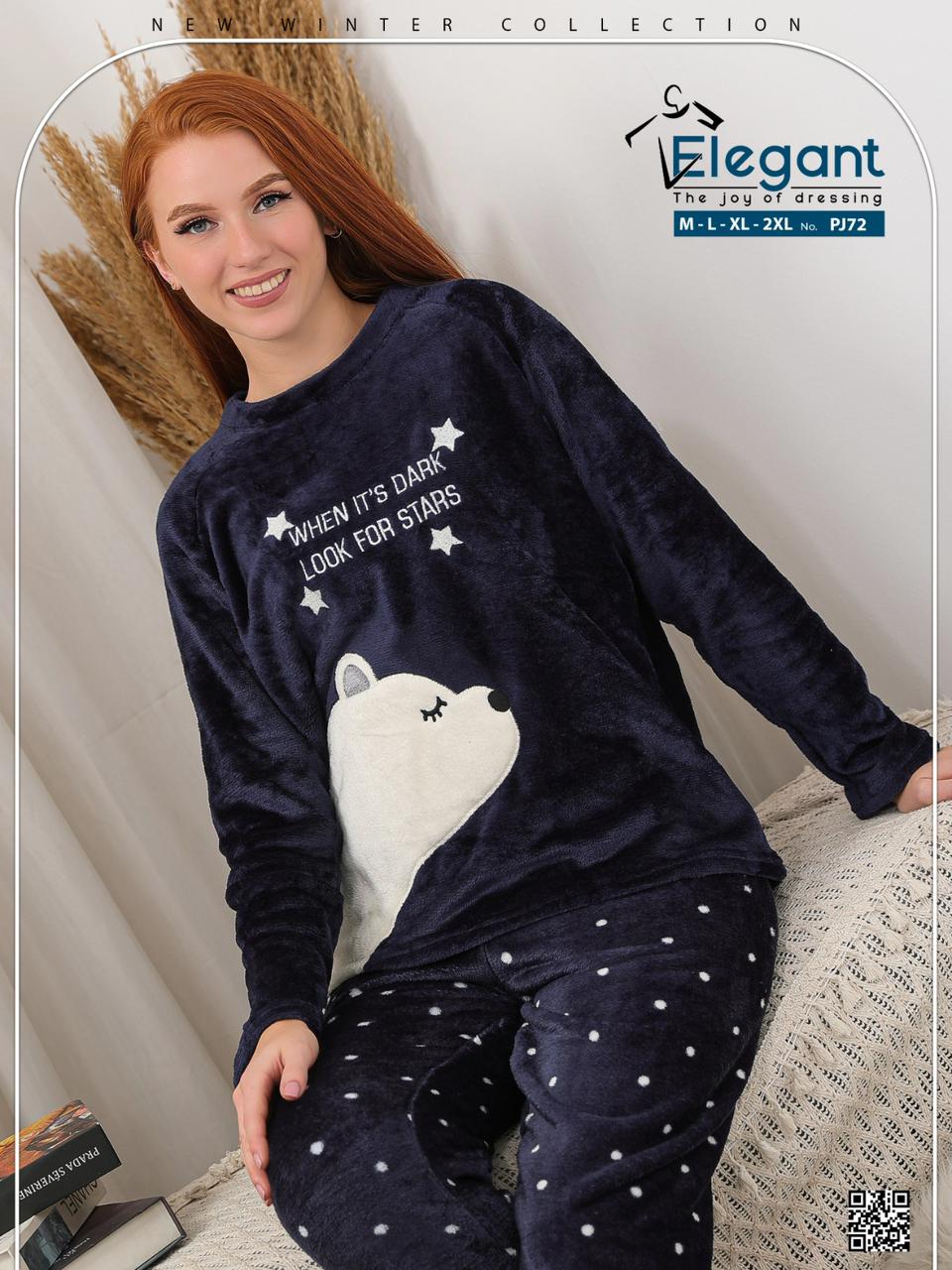 Polar PJ Printed Navy - Side Bear