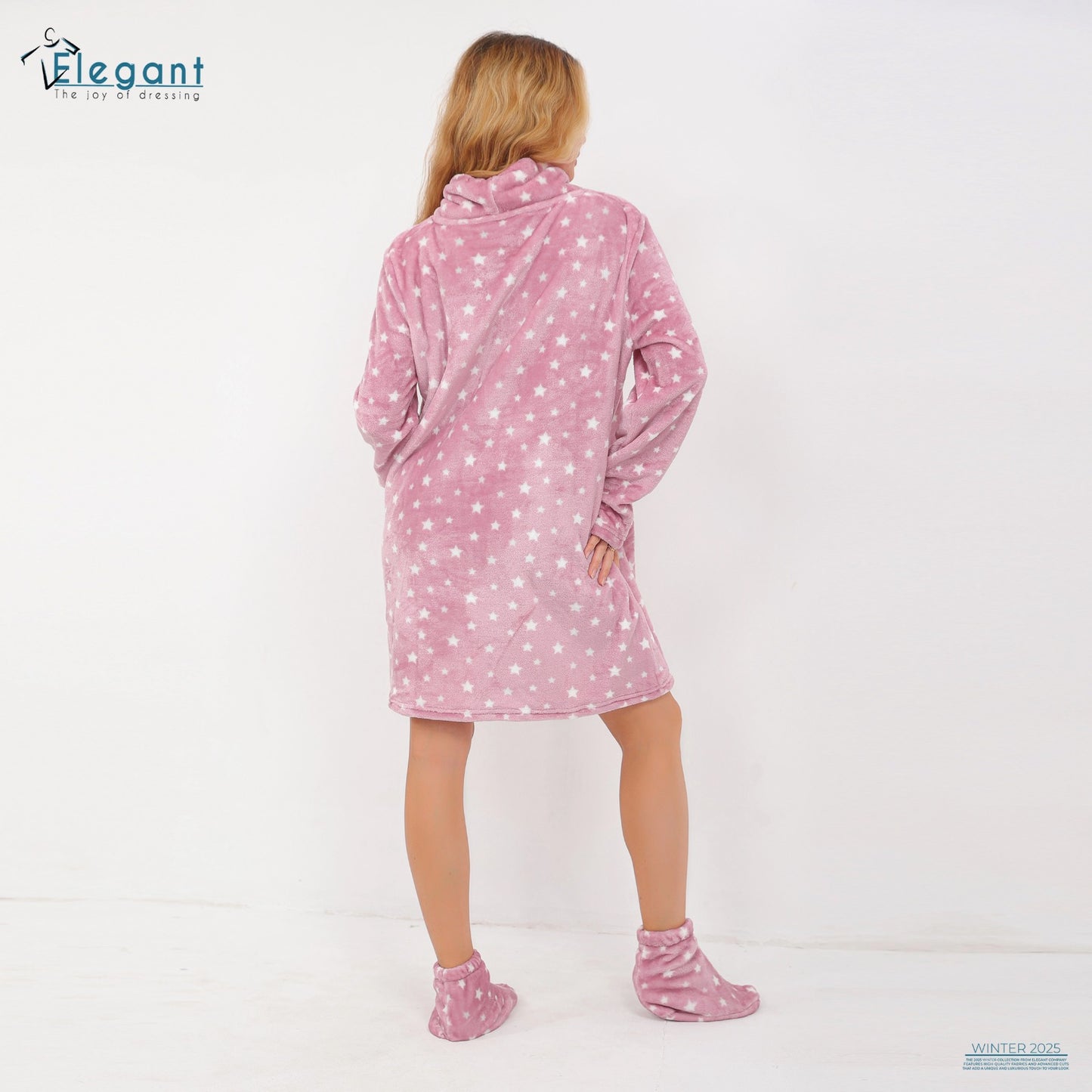 Nightshirt with Footwear - Stars Cashmere