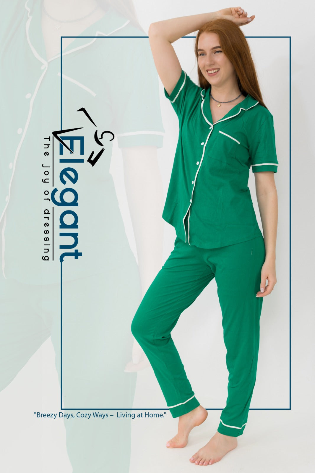 Classic PJ Pants Cotton - Plain Green