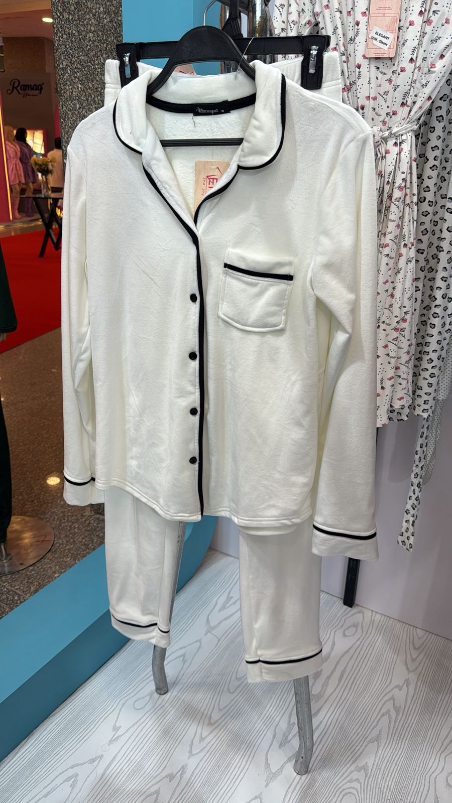 Velvet Classic Pyjama - White