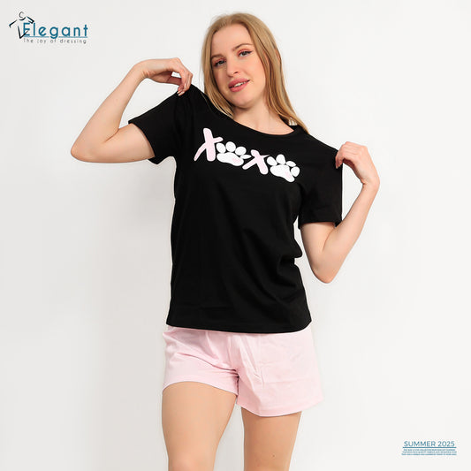 PJ short Cotton Black - XOXO