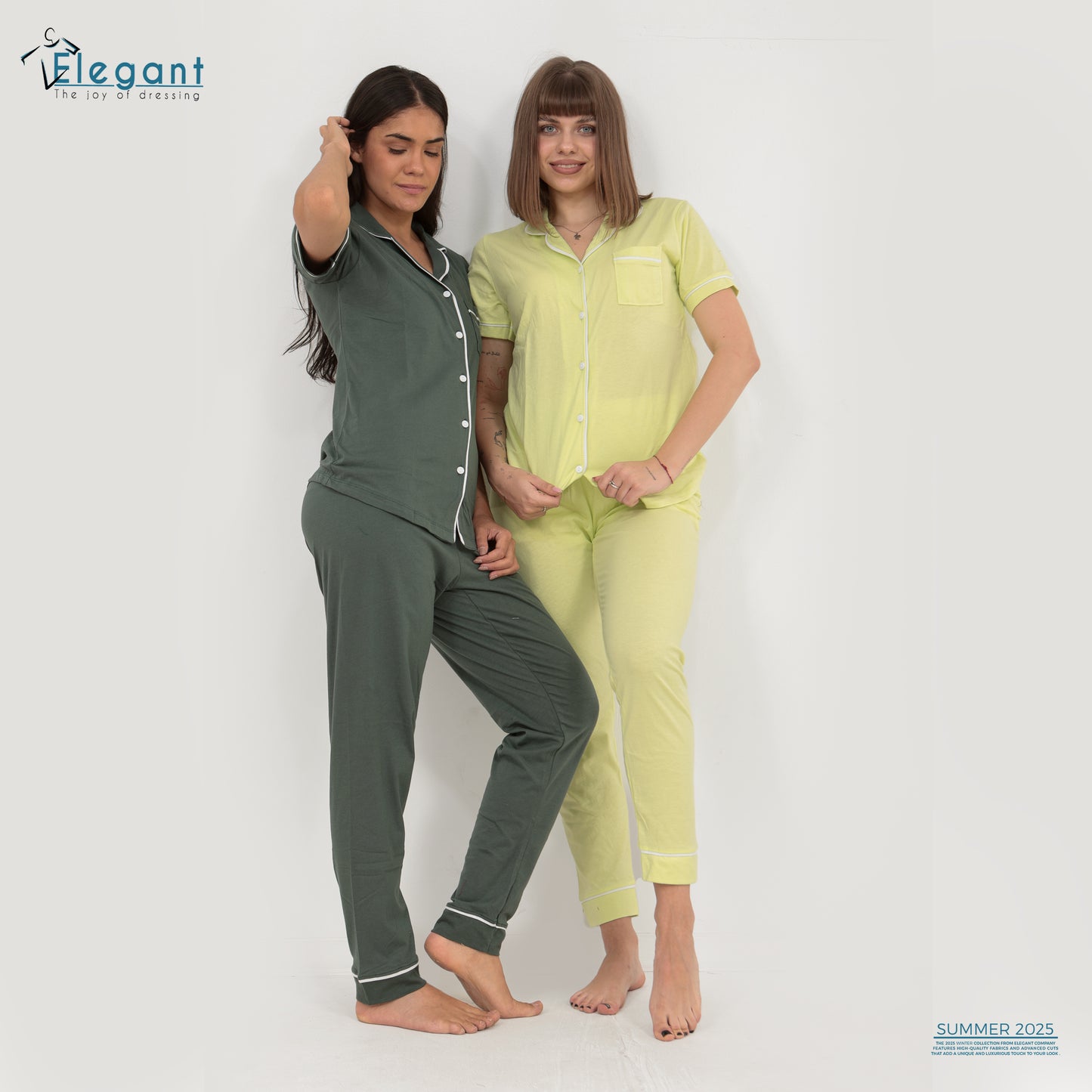 Classic PJ Pants Cotton - Plain Lime Yellow