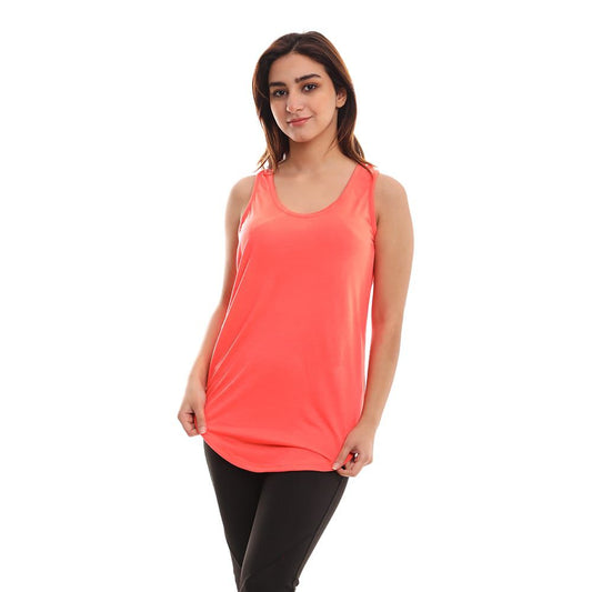 Tank Top Polyviscose - Neon Orange