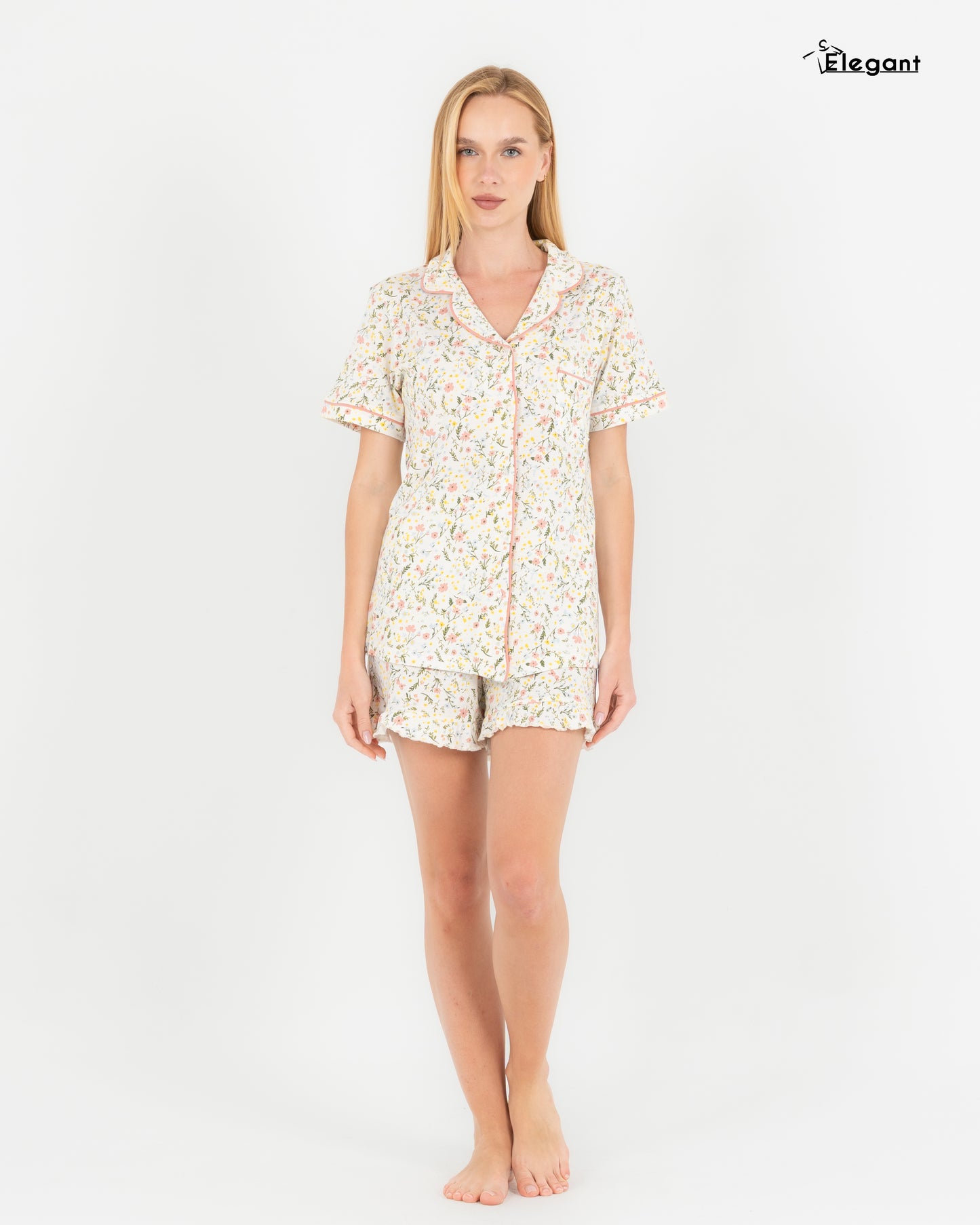 Classic PJ Shorts Cotton Printed - Spring Flori