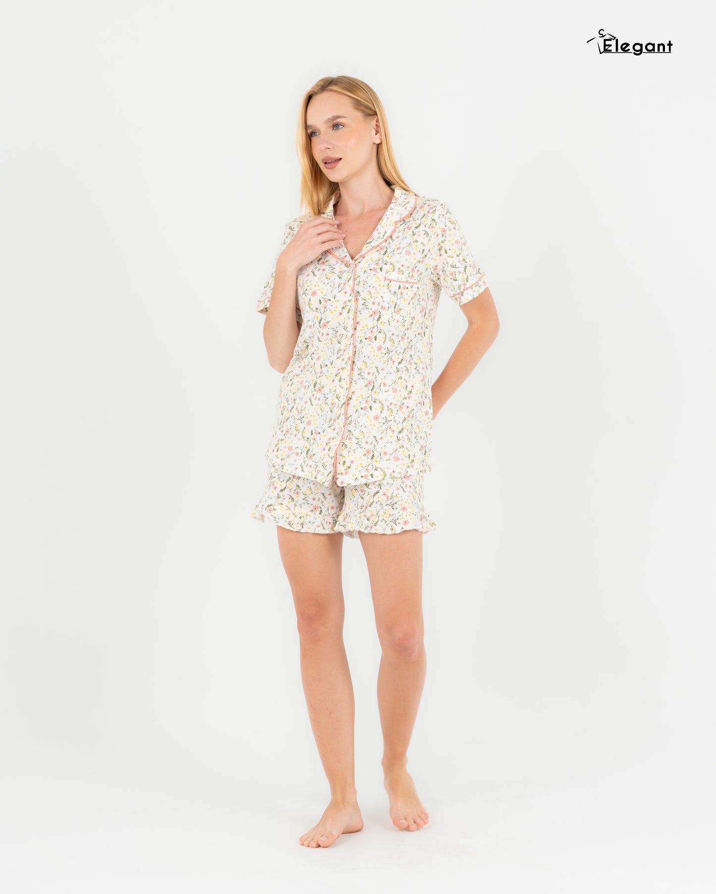 Classic PJ Shorts Cotton Printed - Spring Flori