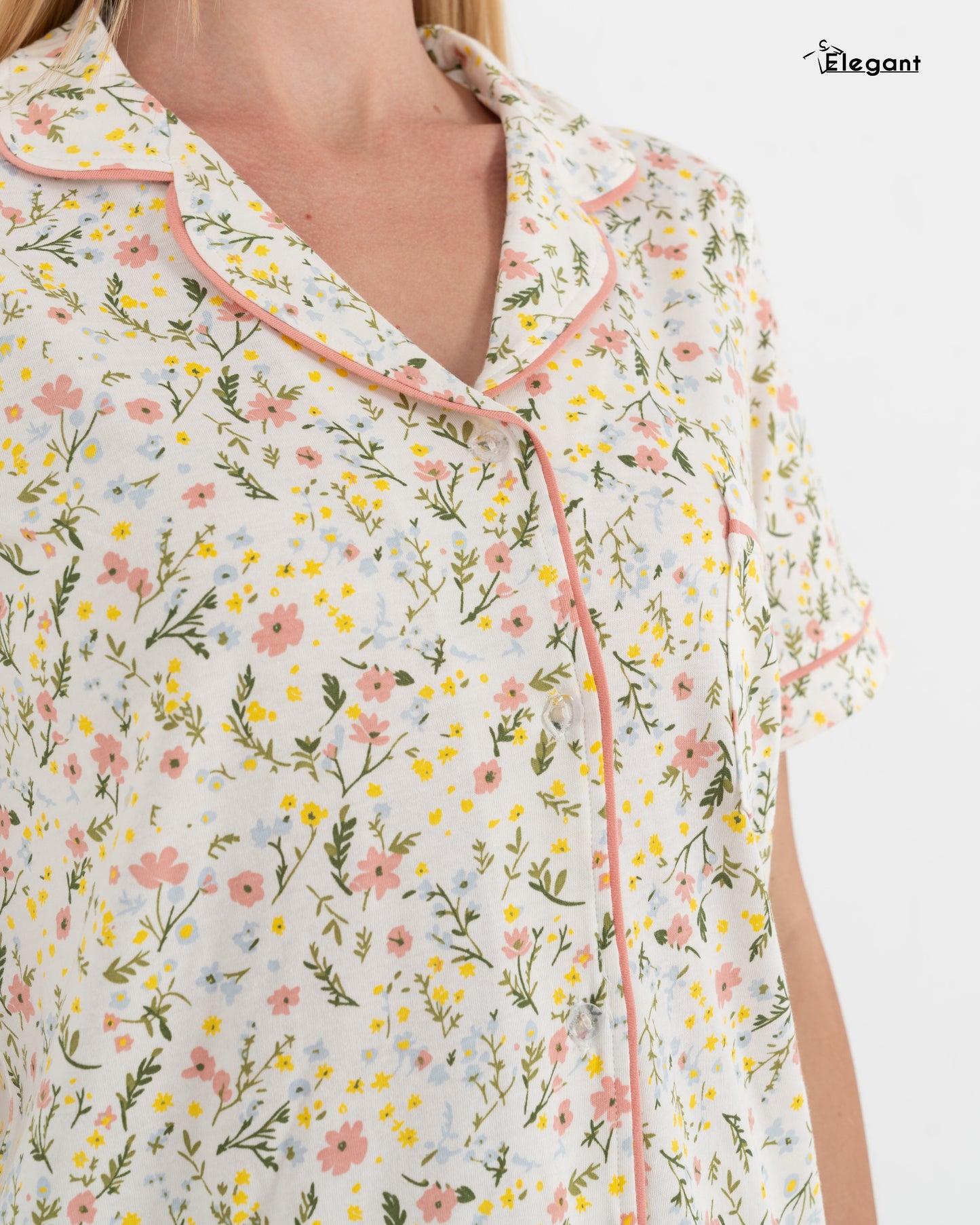 Classic PJ Shorts Cotton Printed - Spring Flori