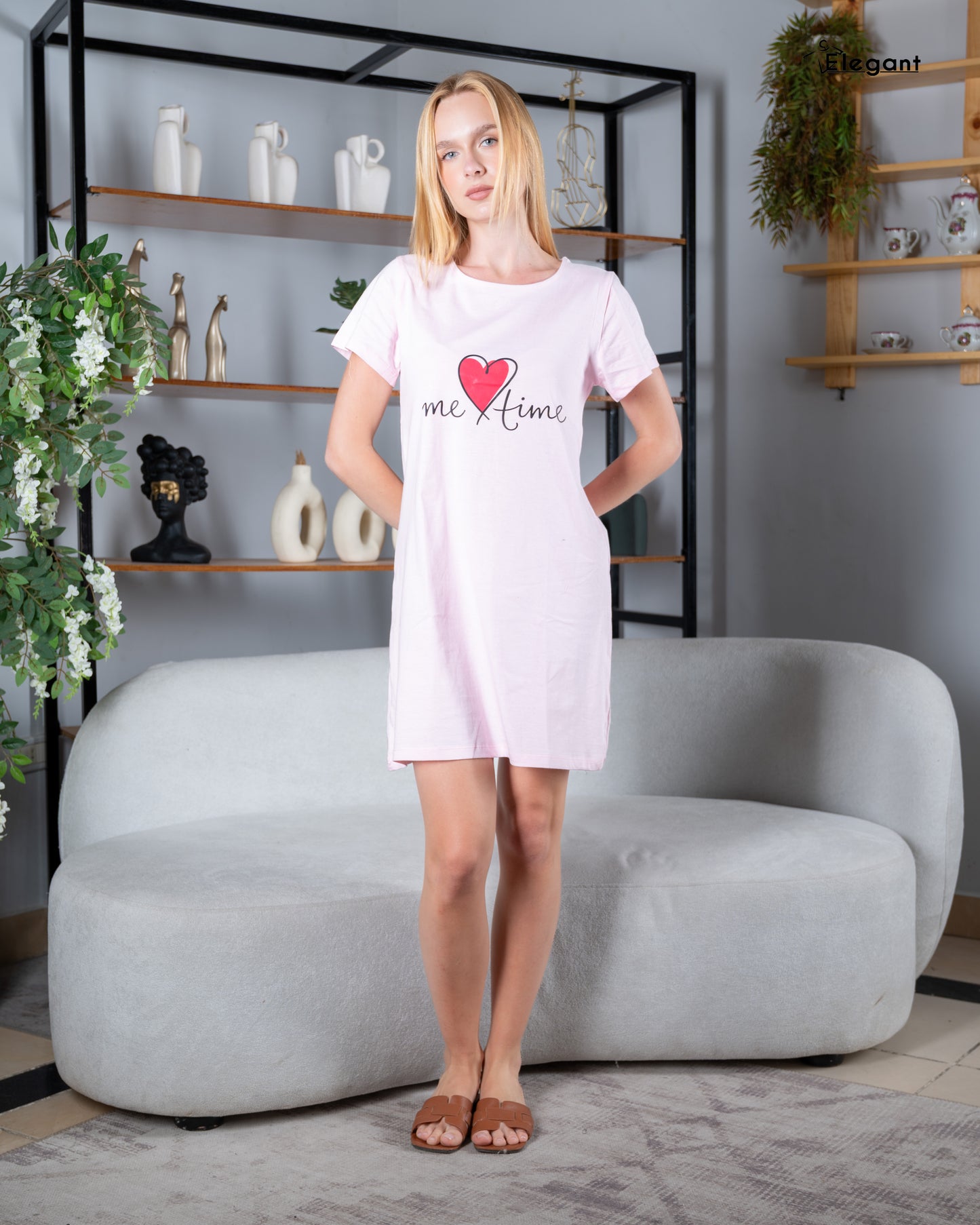 Nightshirt Cotton - Rose - Me Time