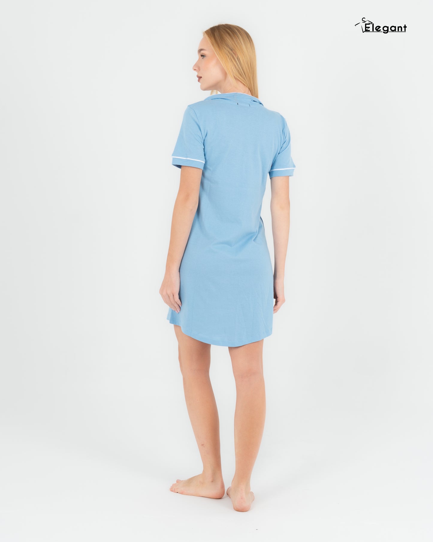 Classic Nightshirt Cotton - Sky Blue