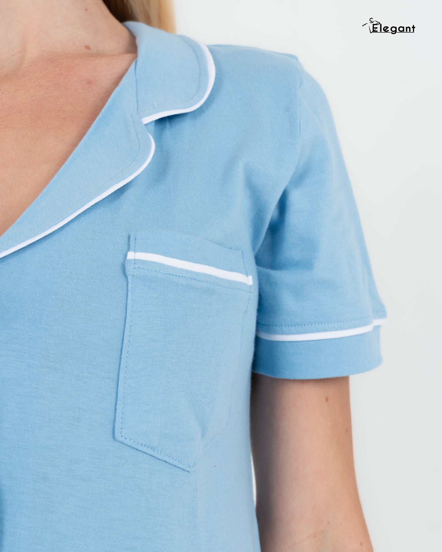 Classic Nightshirt Cotton - Sky Blue