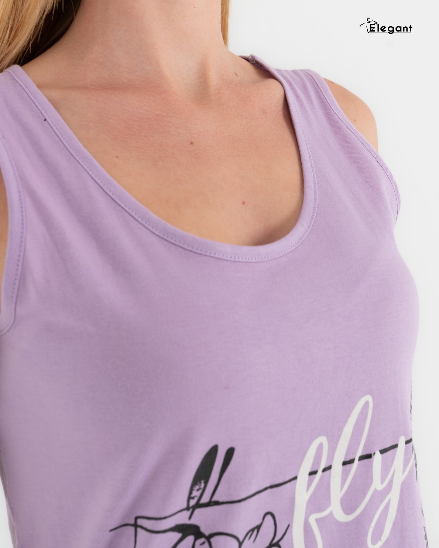 Nightshirt Cotton Sleeveless - Lavender - Botanika Fly