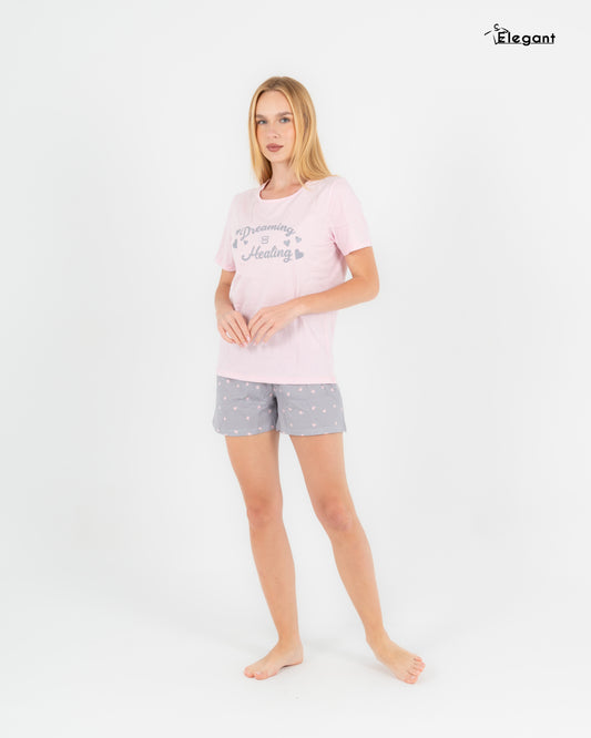 PJ Shorts Cotton - Pink Dreaming is Healing