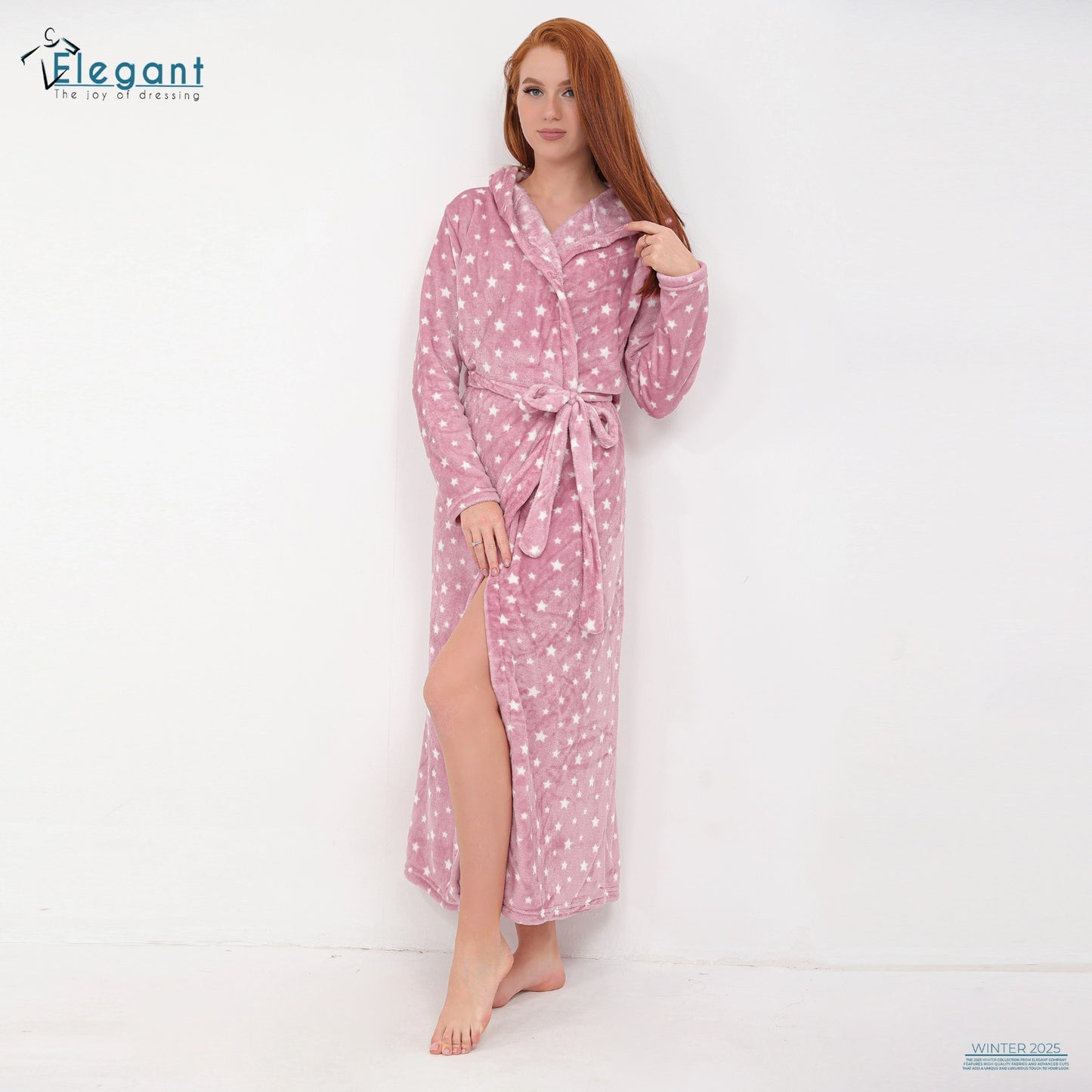 Polar Long Robe Printed Stars - Cashmere