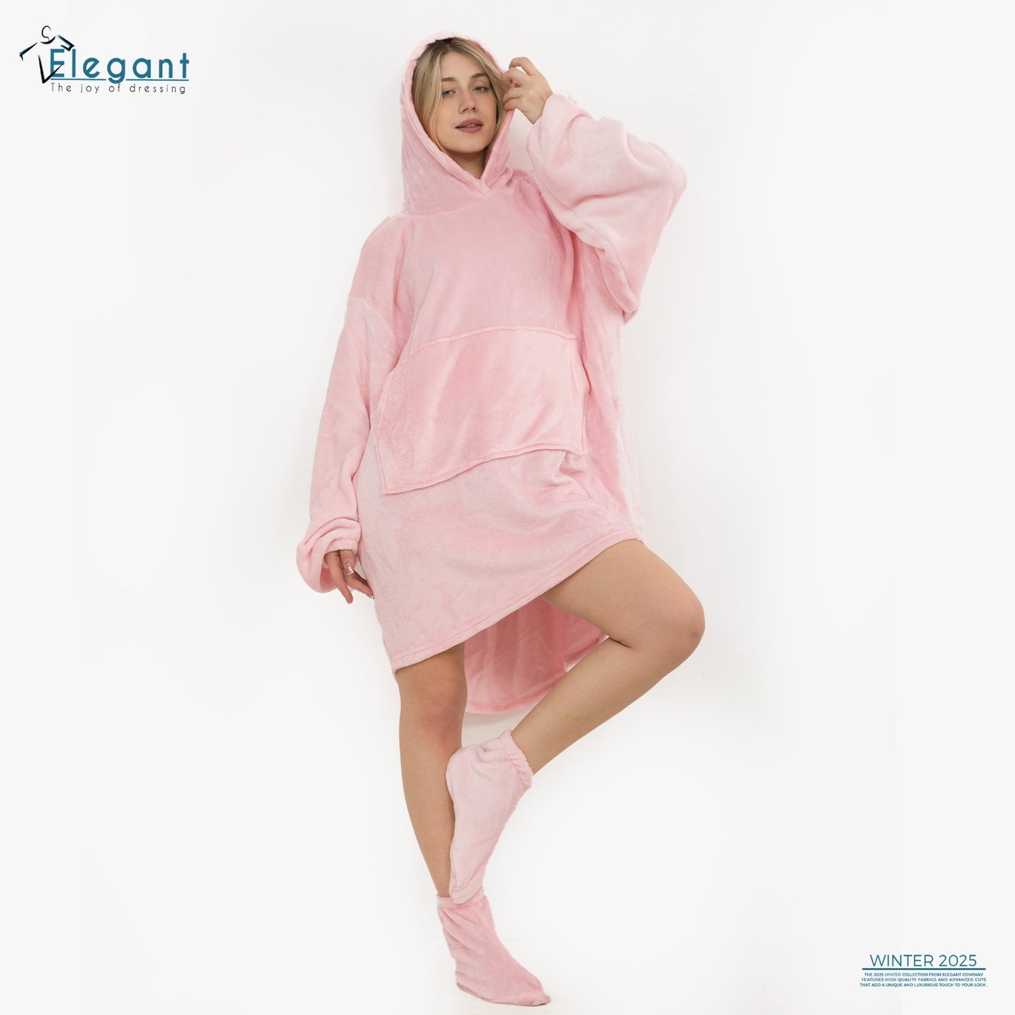 Blanket Hoodie - Rose