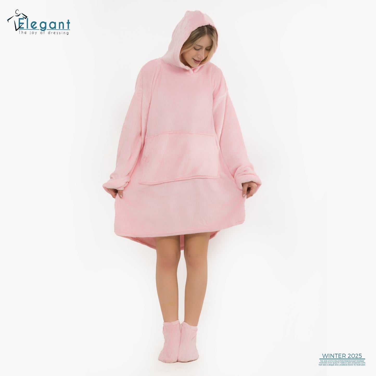 Blanket Hoodie - Rose