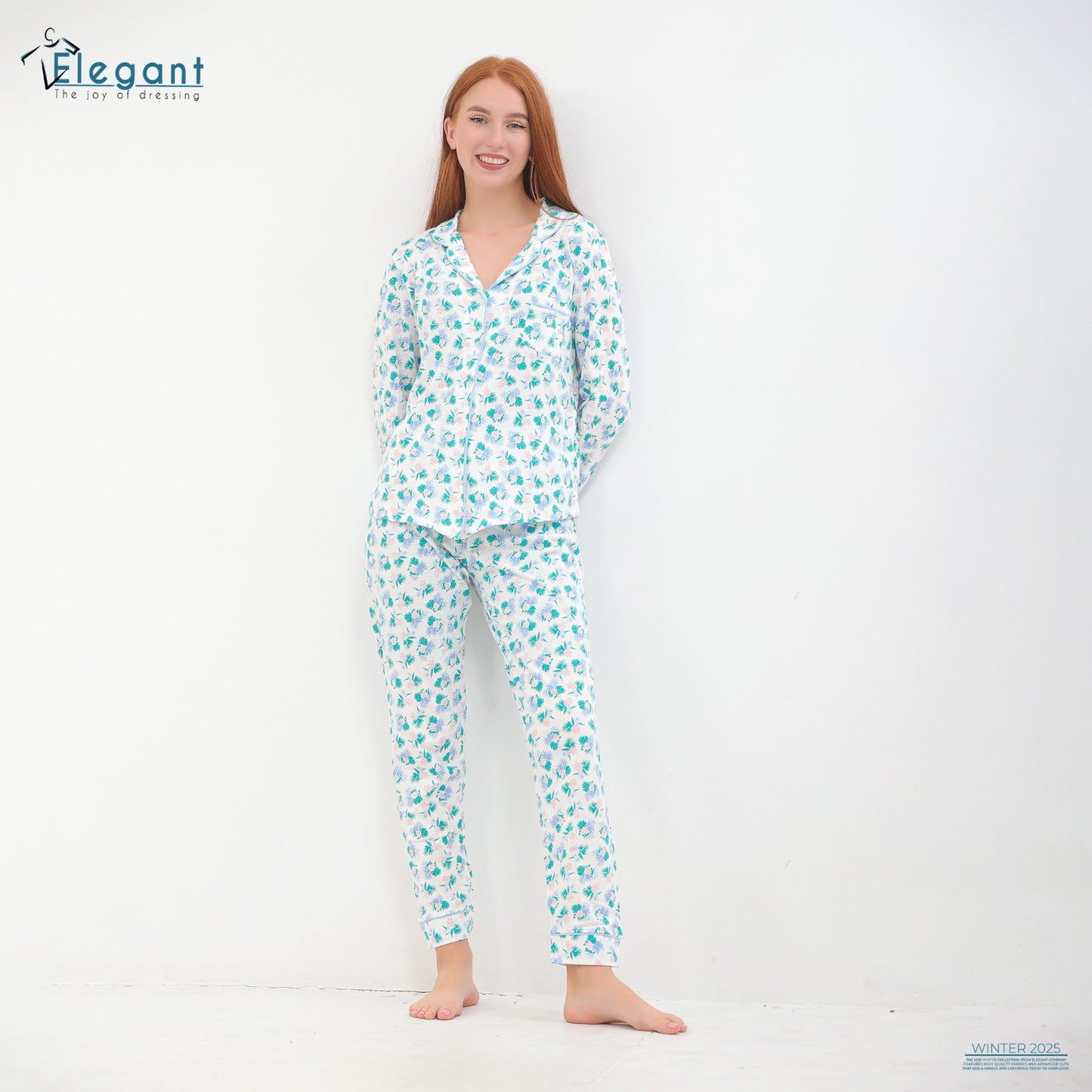 Autumn Cotton PJ Printed Blue floral