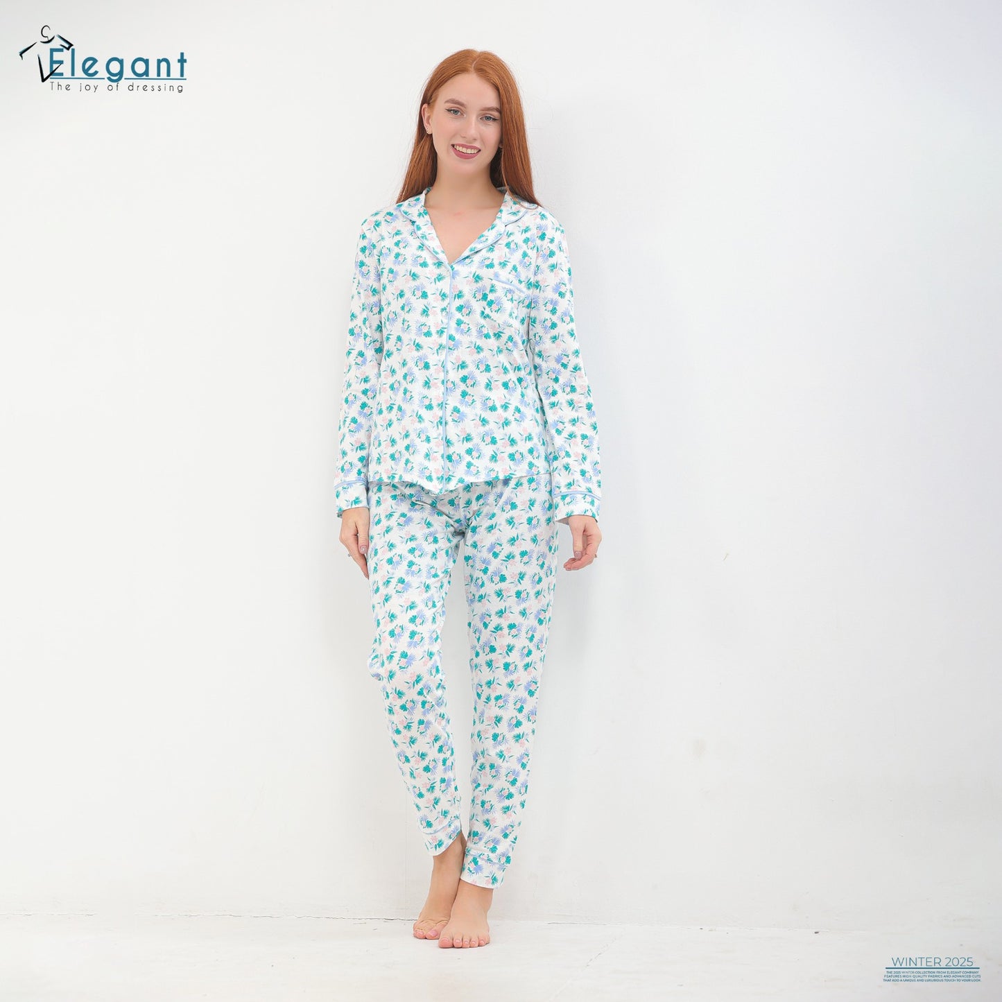 Autumn Cotton PJ Printed Blue floral