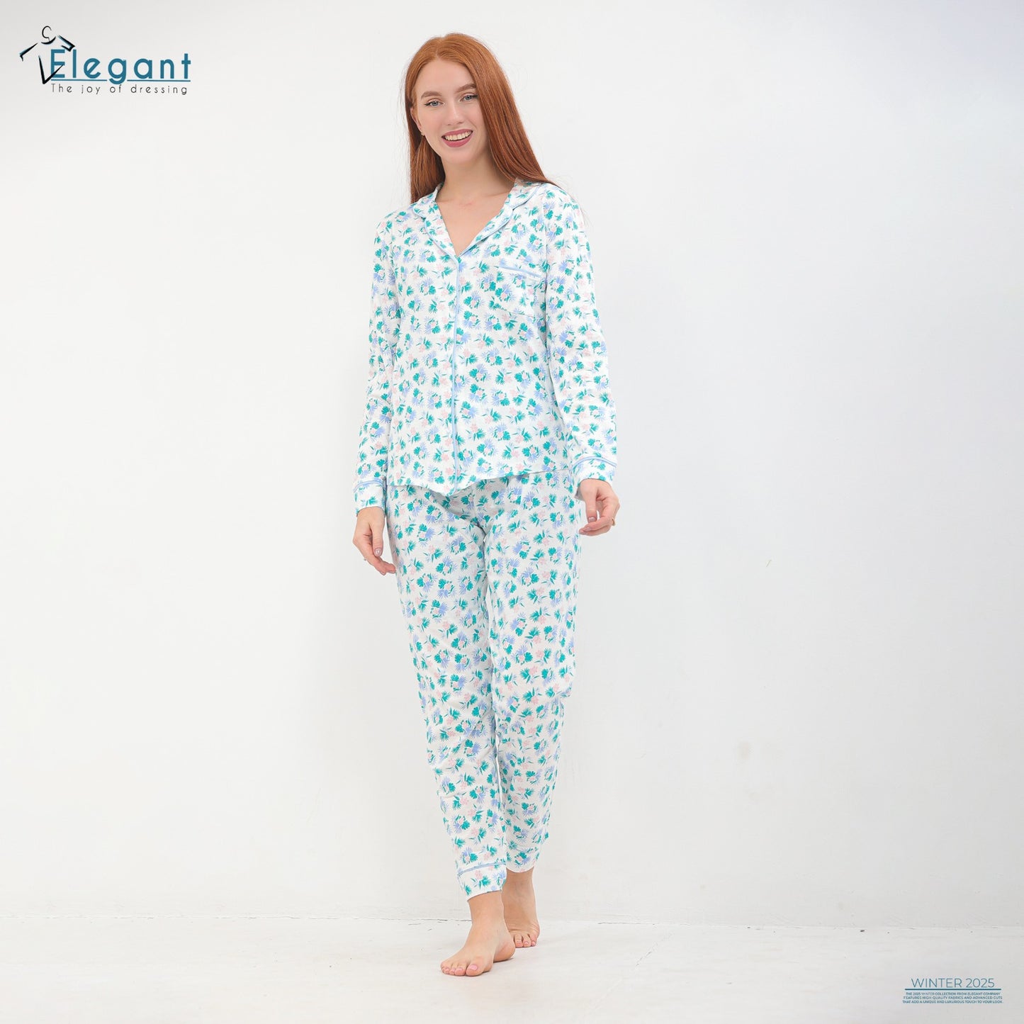 Autumn Cotton PJ Printed Blue floral