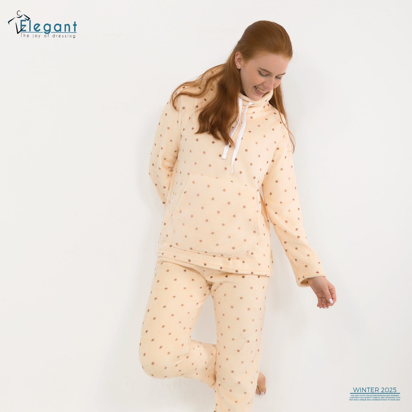 Polar PJ Turtleneck - Brownie Dots