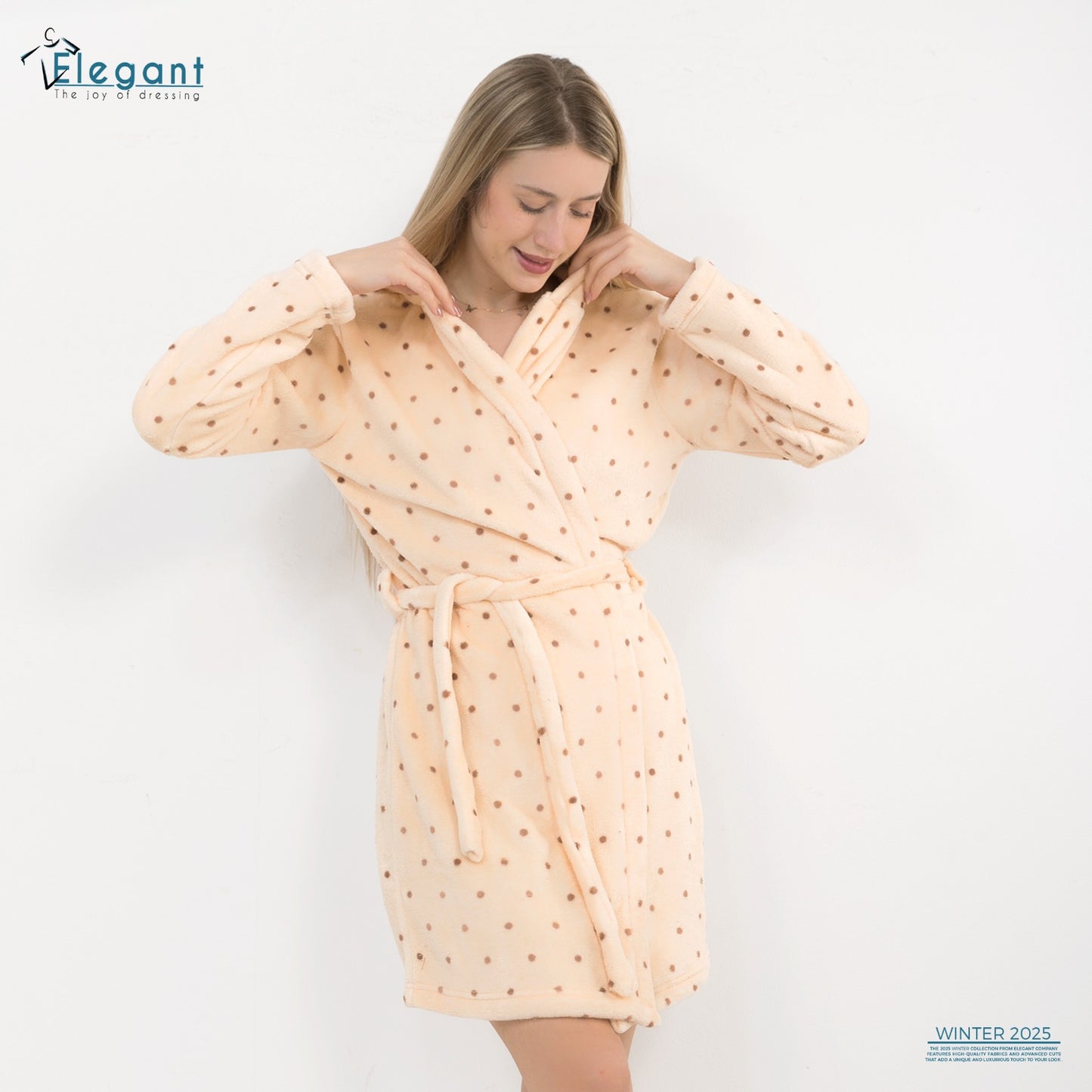 Polar Mini Robe Cream - Brownie Dots