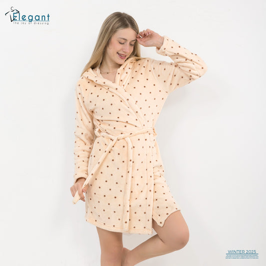 Polar Mini Robe Cream - Brownie Dots