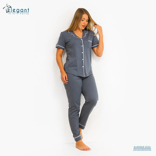 Classic PJ Pants Cotton - Plain Dark Grey