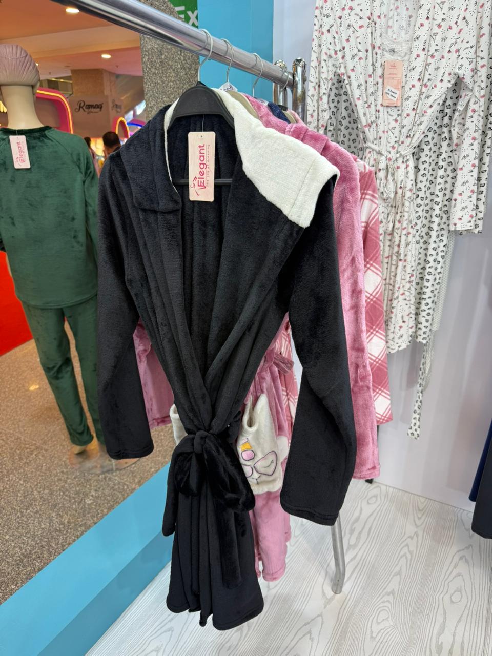 Polar Mini Robe - Black