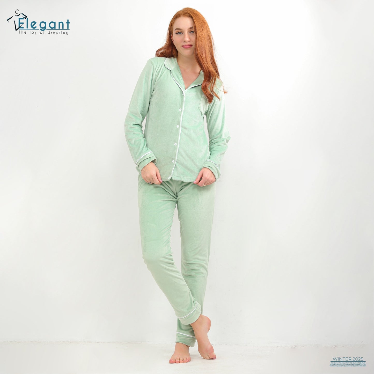 Velvet Pyjama Light Mint