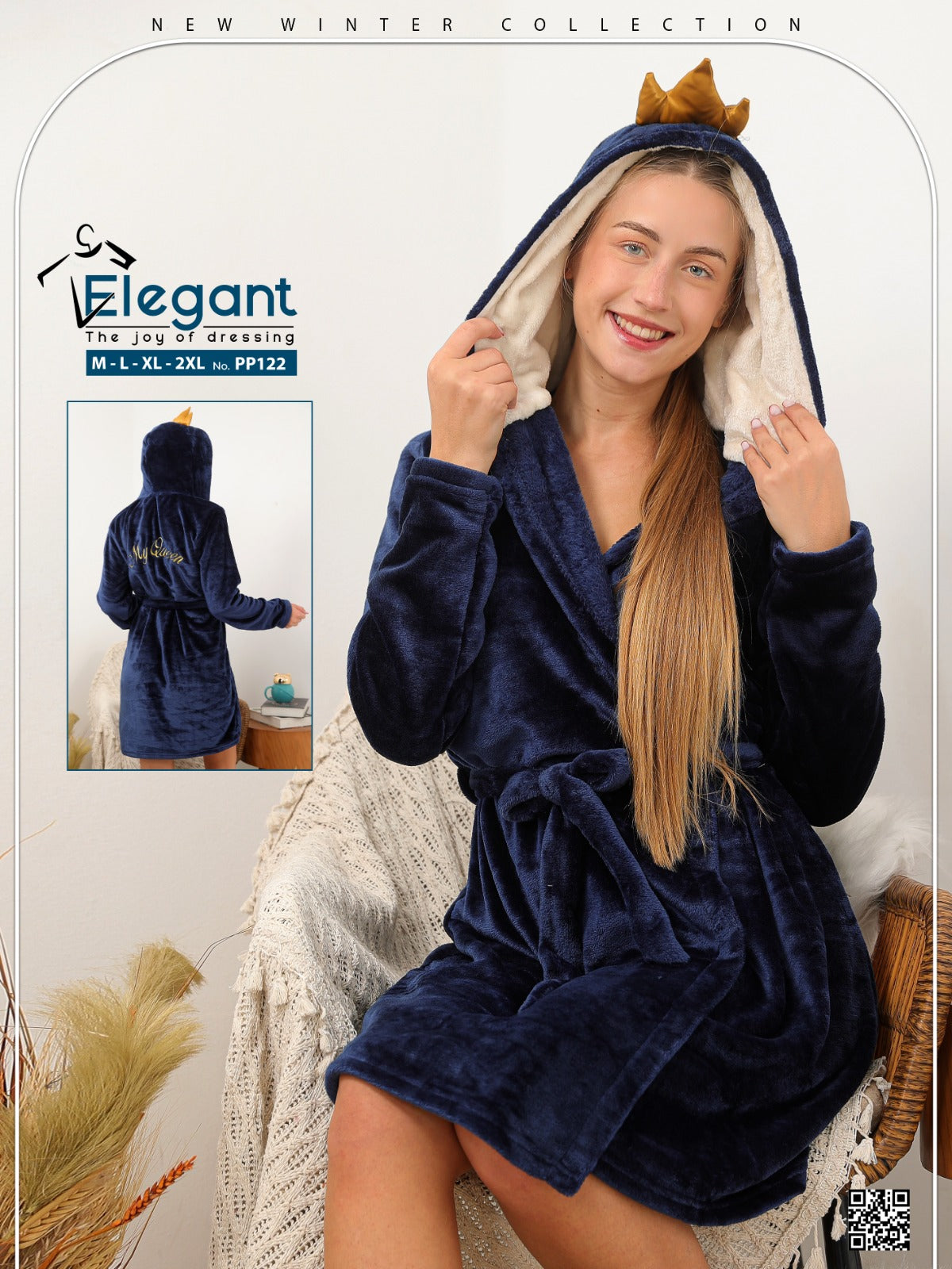 Polar Mini Robe CROWN Queen Navy