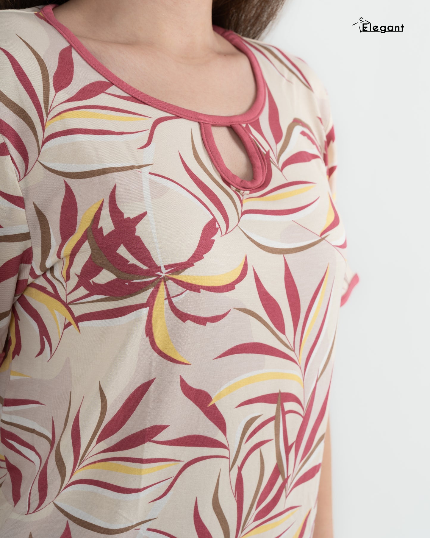 Viscose PJ Pantcourt - Orange Dancing Palms