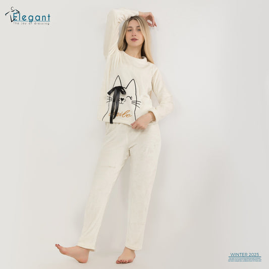 Polar PJ Offwhite - Fancy Ribbon Cat