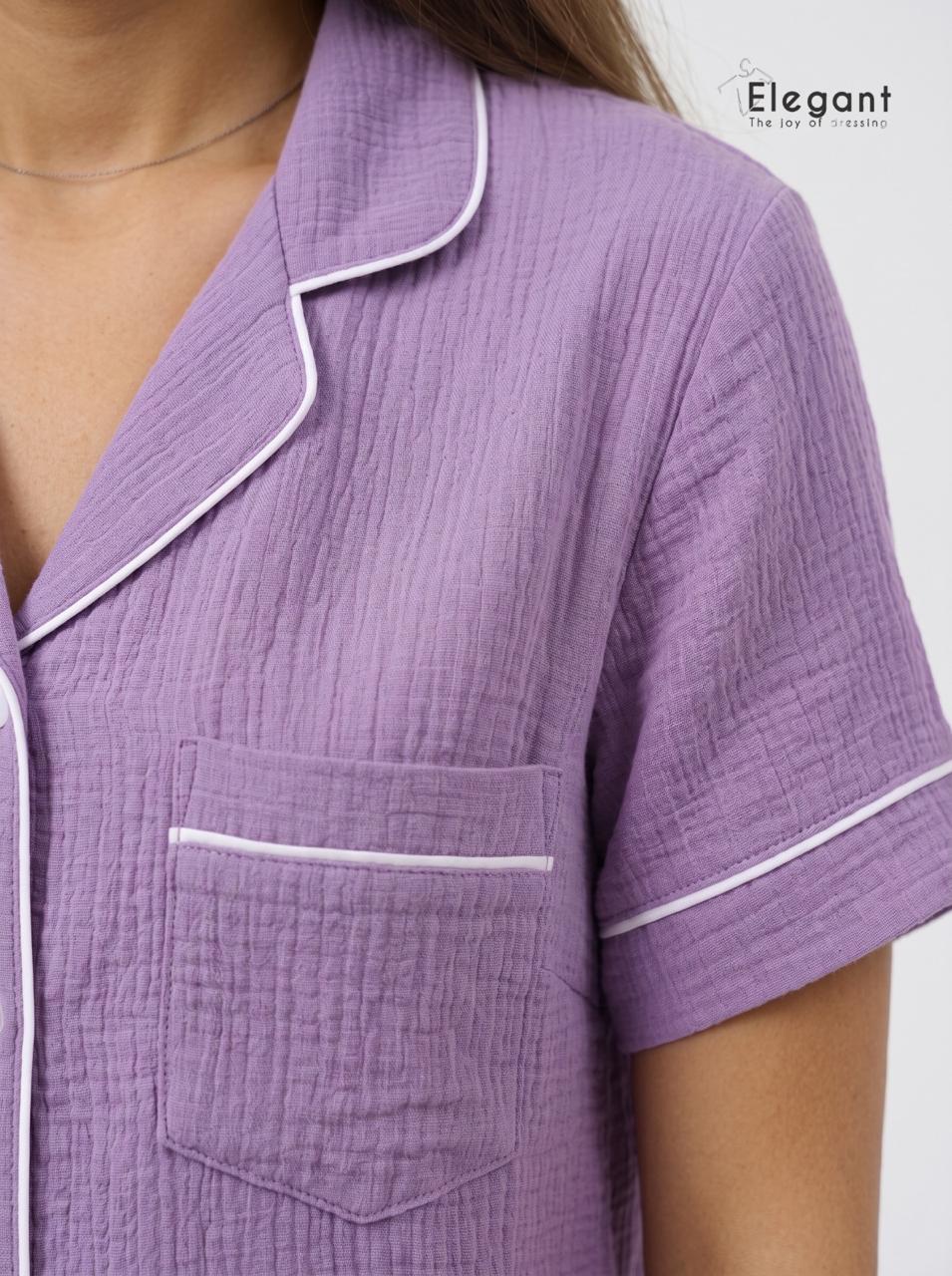 Classic PJ Pants - CRINKLE Cotton Wide Leg - Lavender