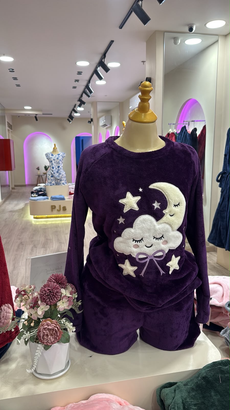 بيجامة بولار حريمي بنفسجي – Moon Hug