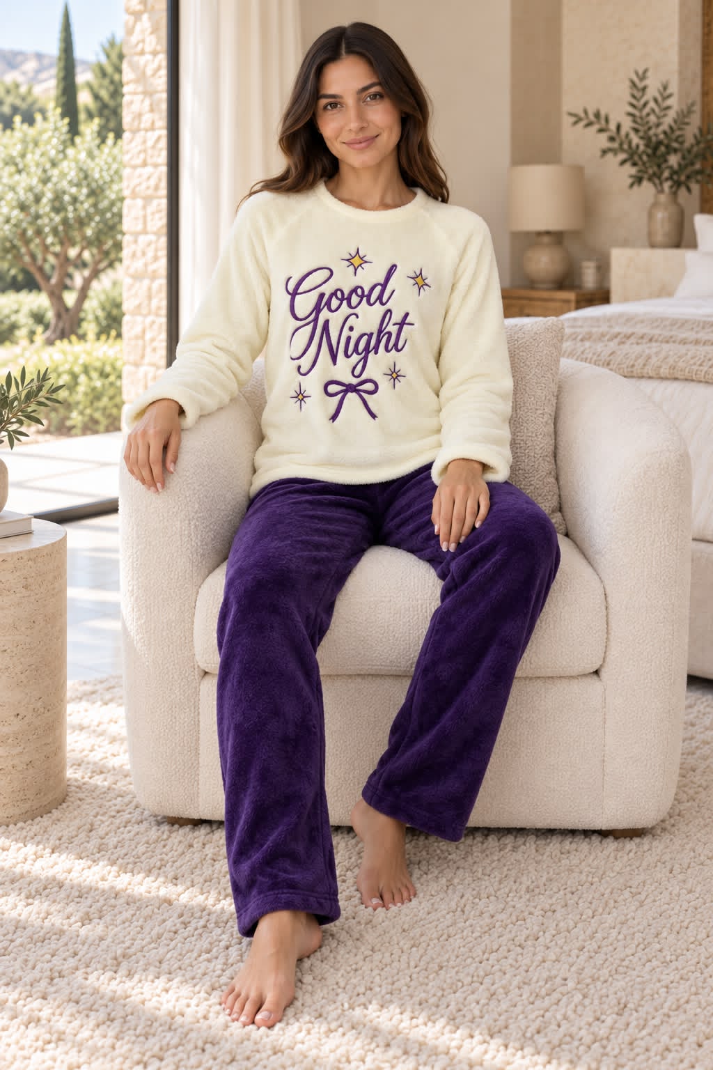 Polar PJ Offwhite/Purple - Good Night