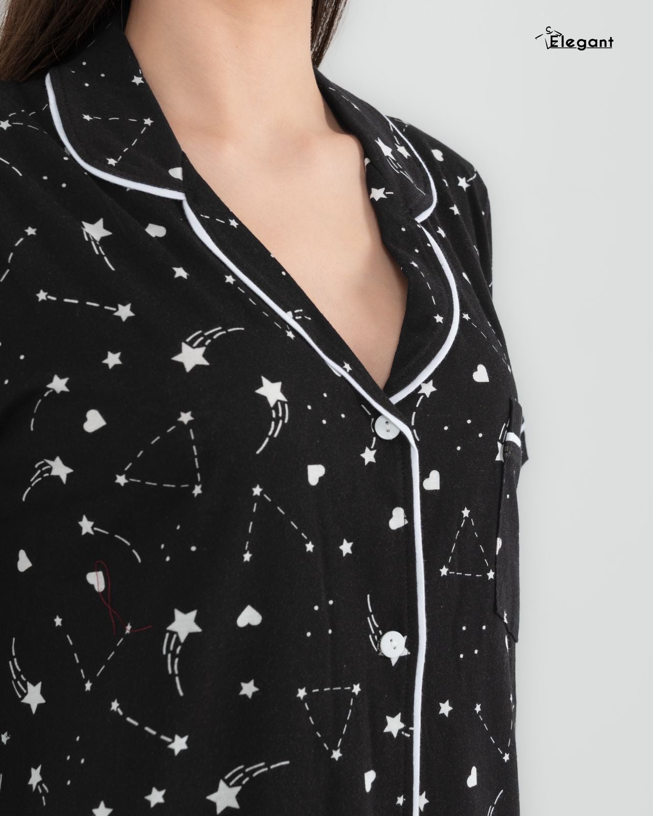 Classic Nightshirt Cotton - Patterned A Starry Night