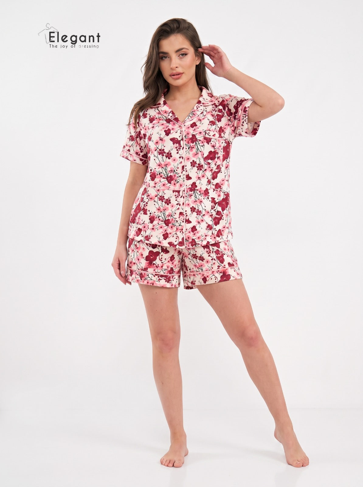 Classic PJ Shorts Cotton - Printed Berry Garden