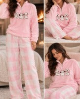 Polar PJ Collar Zipper - Rose Carreaux - Triple Bears